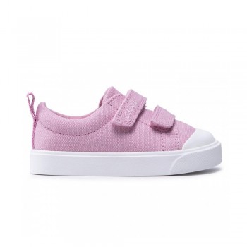 Παιδικό Clarks sneakers πάνινο City Bright T 261490957 ροζ